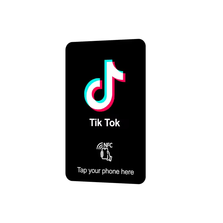 NFC Google TikTok Review social media acrylic stand card tag NFC PVC NTAG213 NTAG215 NTAG216 NTAG213