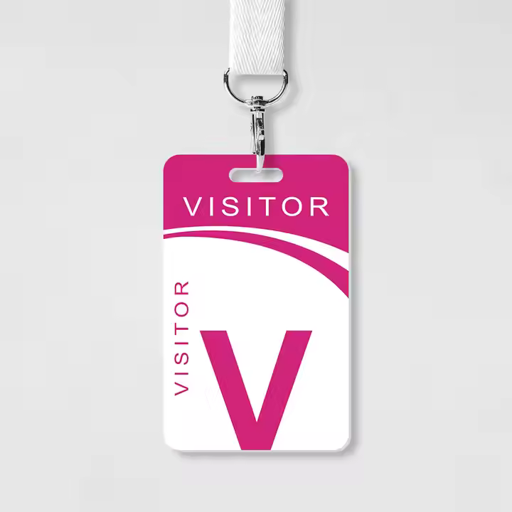 standard size visitor pvc card no chip custom visiting access control management business card exhib