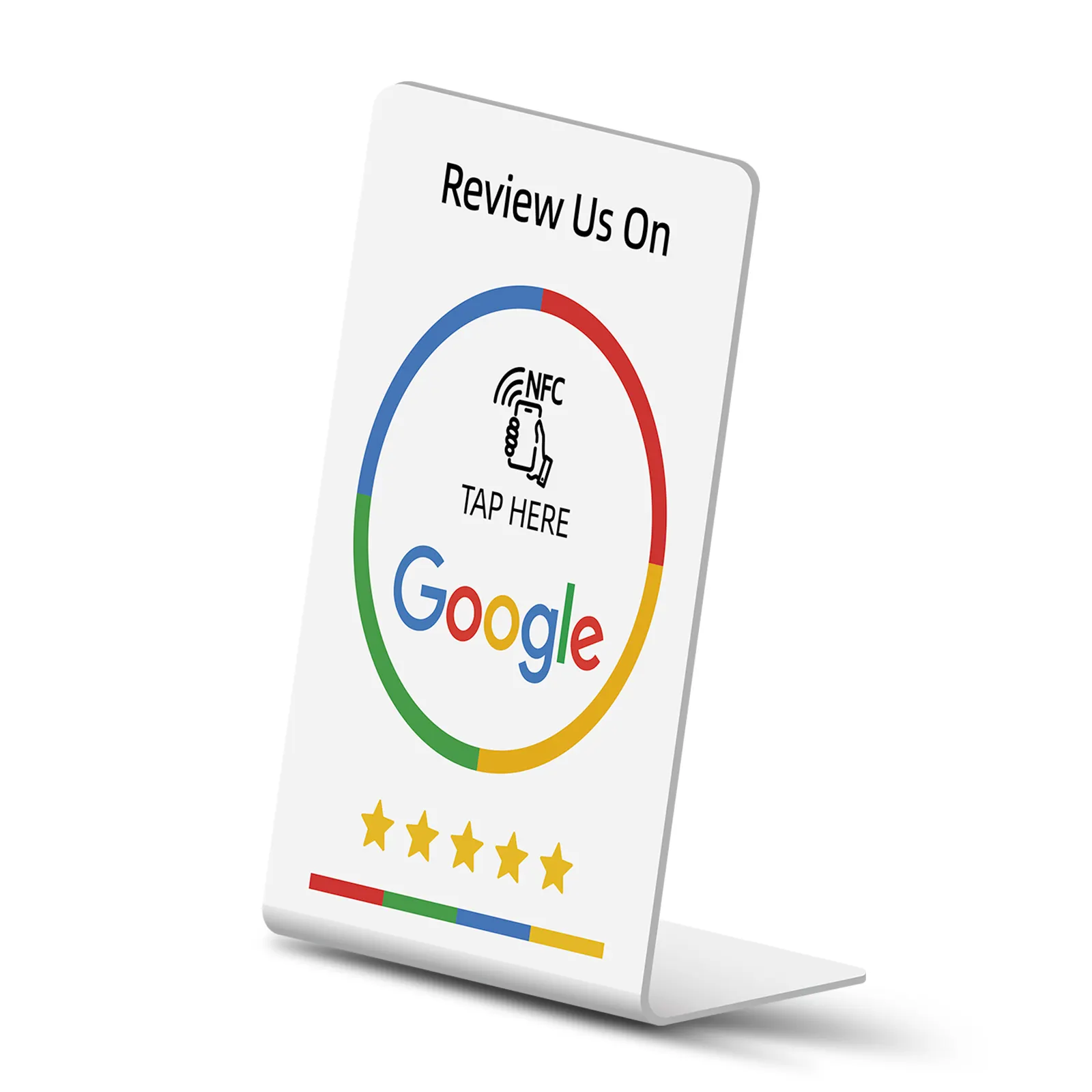 NFC tapfive google review pvc stand custom logo qr code contactless digital business card social med